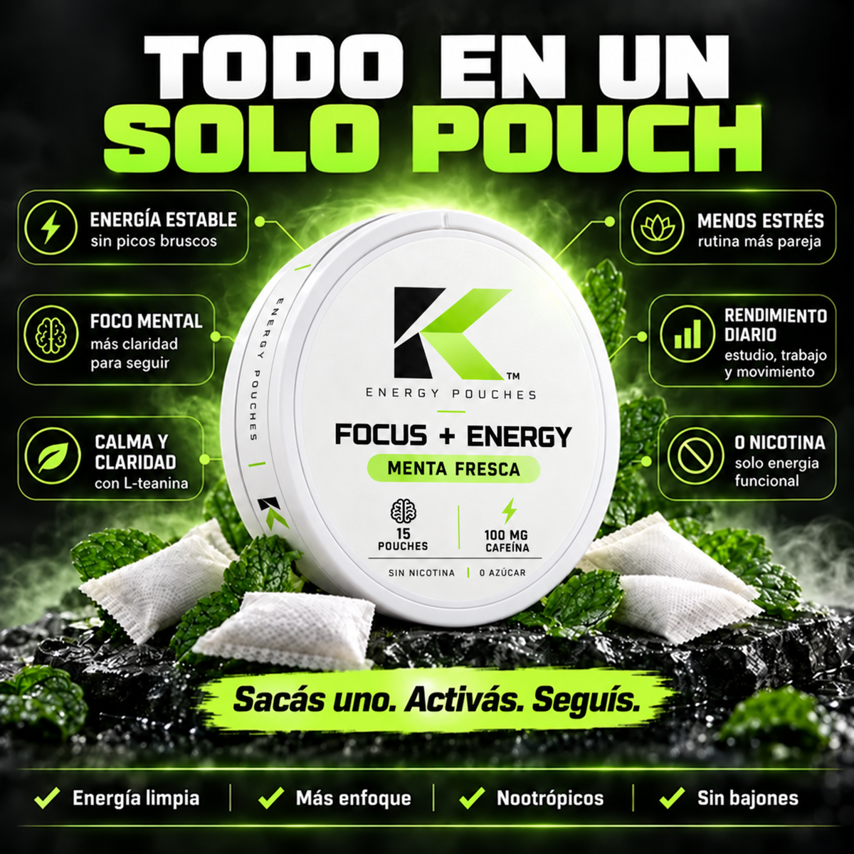 KIVO - Focus y Energía en formato pouch