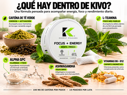 KIVO - Focus y Energía en formato pouch